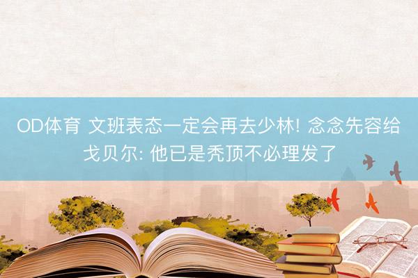 OD体育 文班表态一定会再去少林! 念念先容给戈贝尔: 他已是秃顶不必理发了