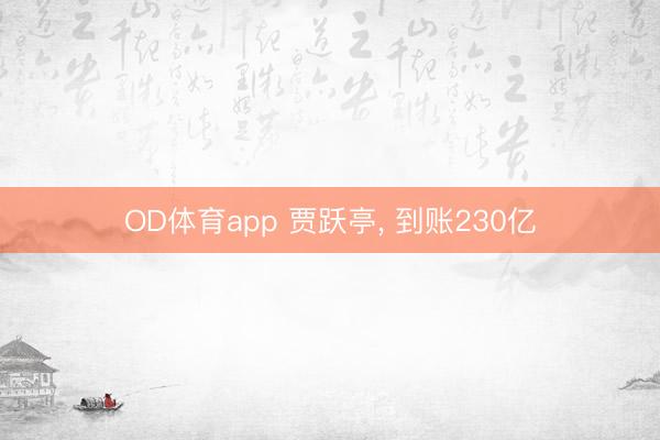 OD体育app 贾跃亭, 到账230亿